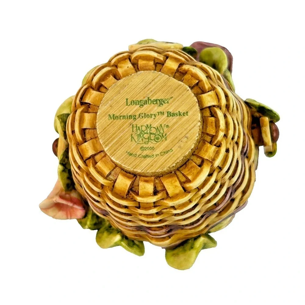 Harmony Kingdom Longaberger Morning Glory Basket Trinket Box 2000 Limited Ed - Picture 10 of 16